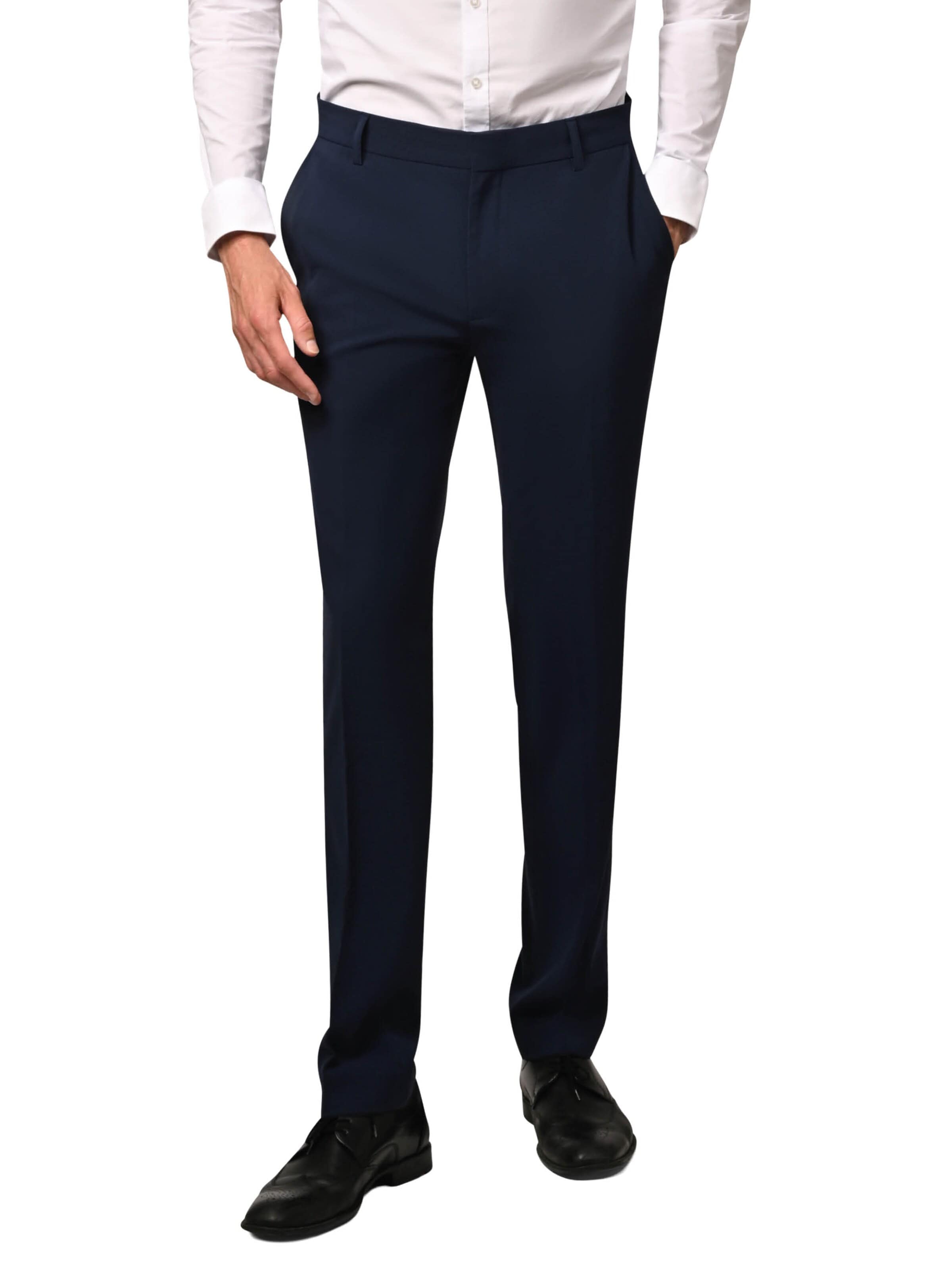 Hirschthal Slim fit Trousers with creases in Blue