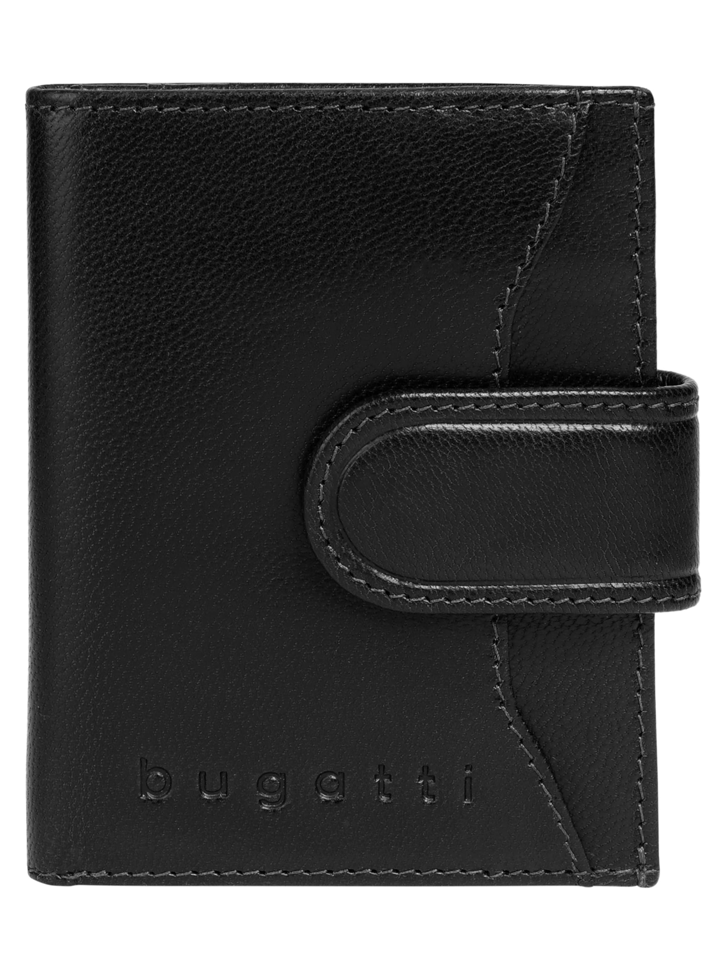 bugatti Wallet in Black: front