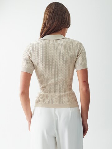 Calli Shirt 'MARG' in Beige: back