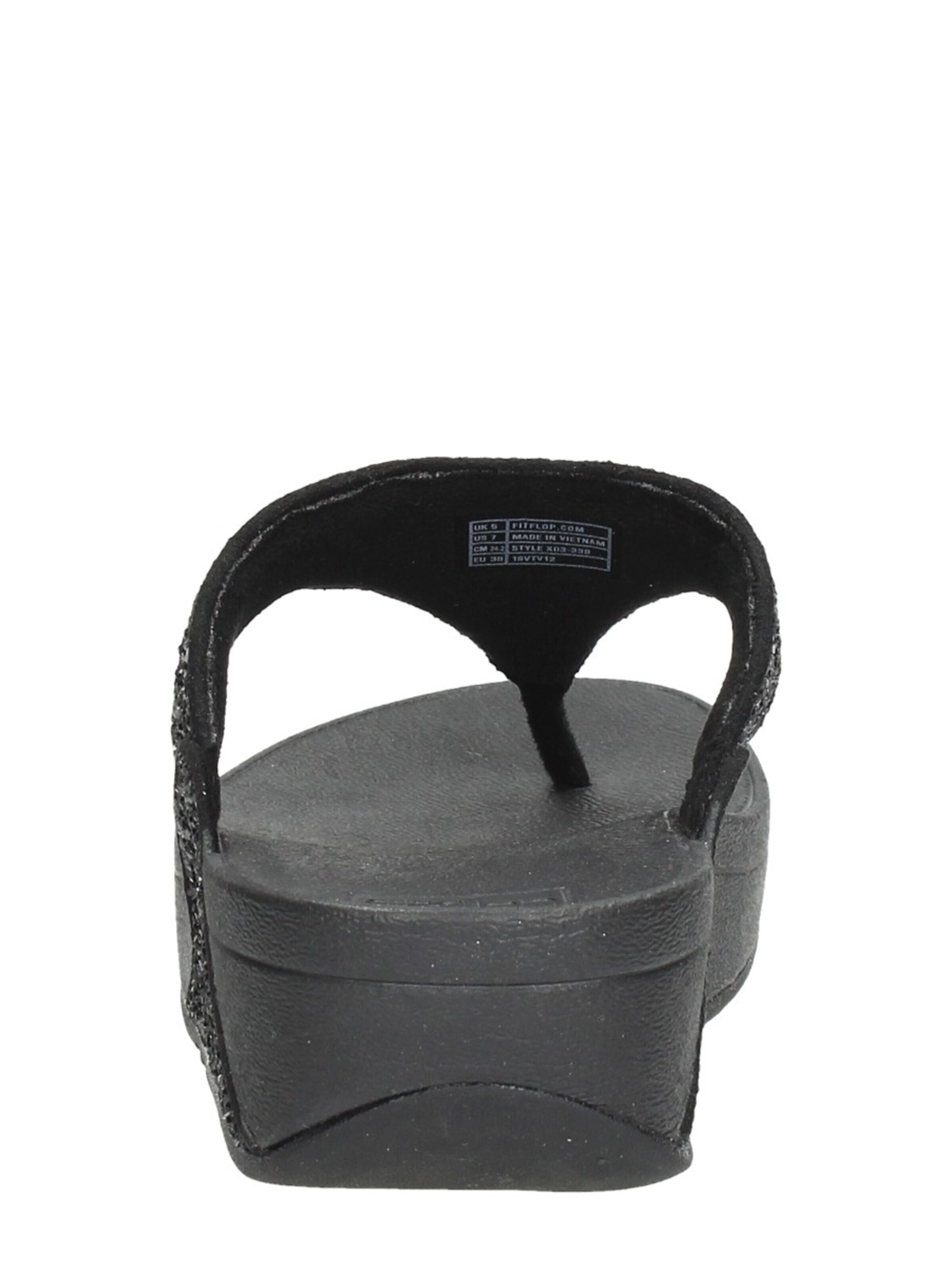 Séparateur d'orteils 'Lulu Glitter Toe - Thongs PU Glitter' FitFlop en noir