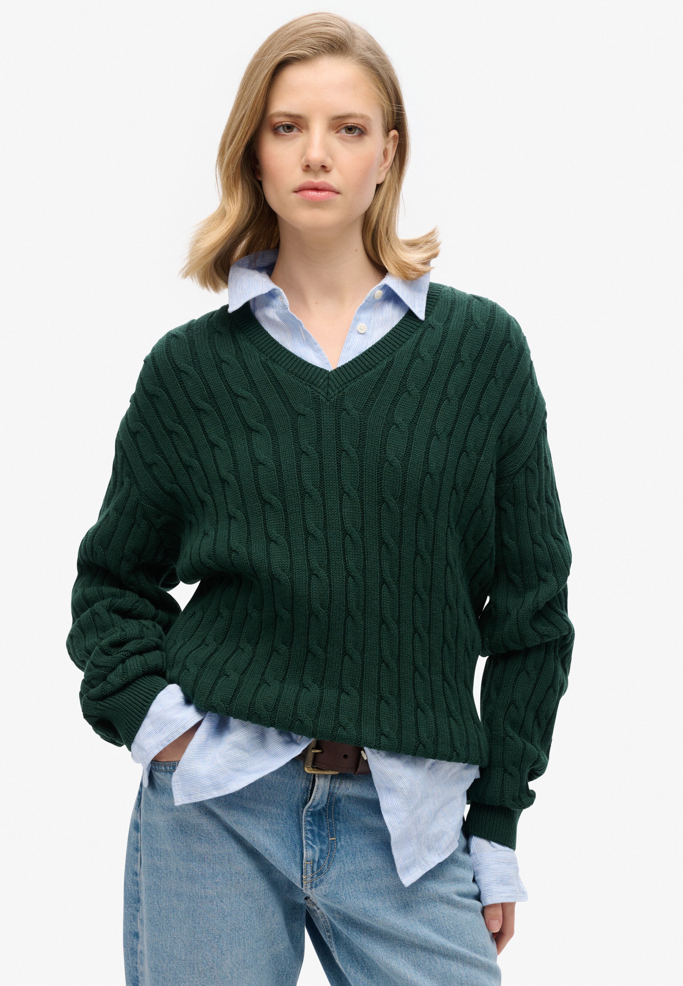 Superdry Trui in Groen: voorkant