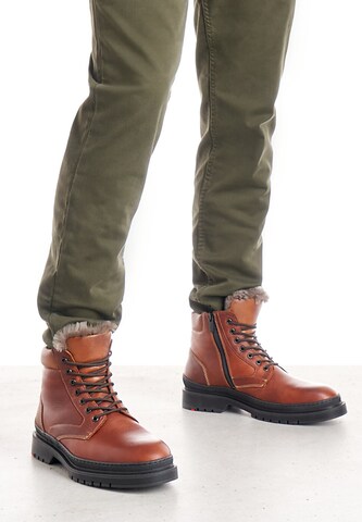 LLOYD Lace-Up Boots 'Hollis' in Brown: front