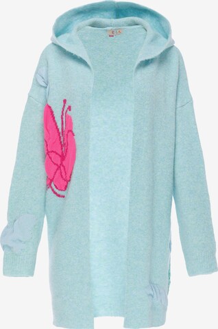 IZIA Knit Cardigan in Blue: front