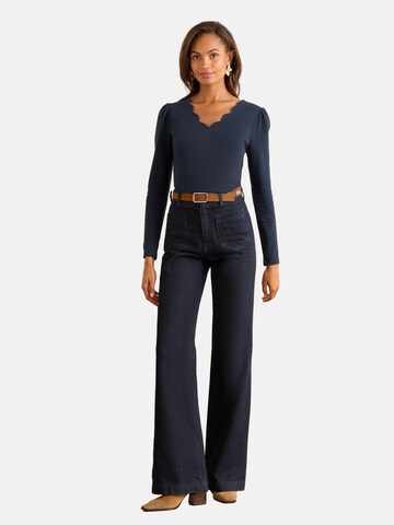 love & roses T-shirt i blå: framsida