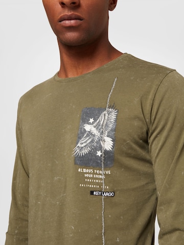 Key Largo Shirt 'ENEMIES' in Groen