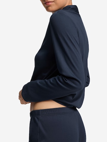 Hanro Pyjama ' Cotton Silk ' in Blauw
