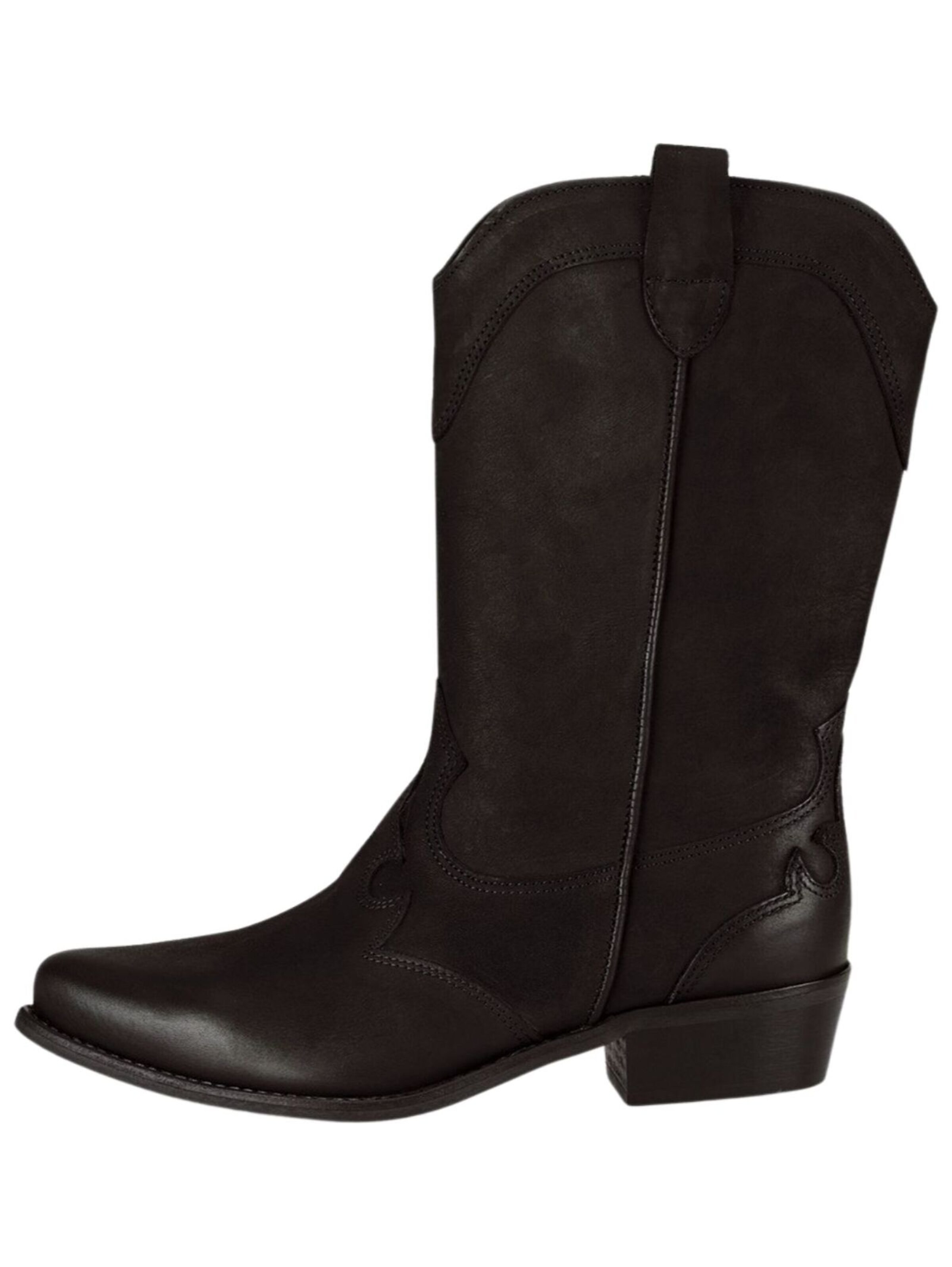 Felmini Wide Fit Cowboy Boots 'Gerbera W039' in Black