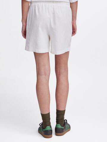 ICHI Loose fit Trousers ' LINO ' in White