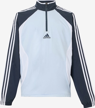 Megztinis be užsegimo 'TEAMGEIST' iš ADIDAS ORIGINALS, spalva – šviesiai mėlyna / benzino spalva / balta, Prekių apžvalga