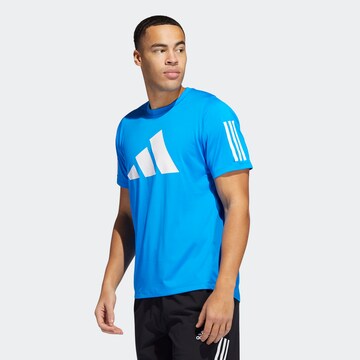 mėlyna ADIDAS PERFORMANCE Sportiniai marškinėliai 'Free Lift': priekis