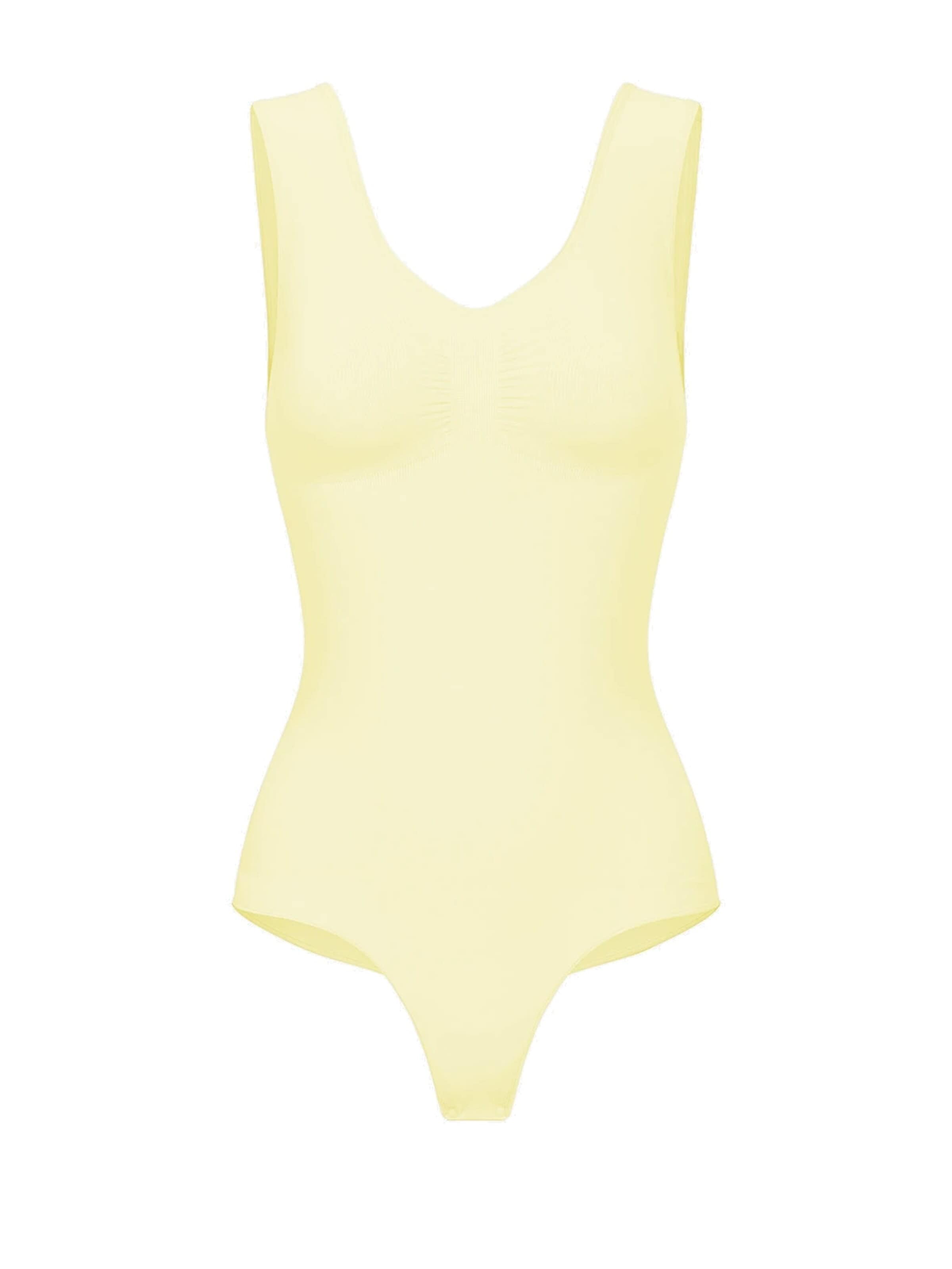 Body modelant 'Tank Bodysuit Sculpting Shapewear mit String' cfab (formerly creamy fabrics) en jaune : devant