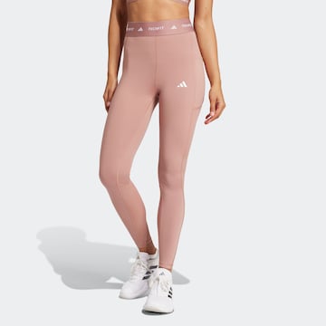 ADIDAS PERFORMANCE Skinny Sporthose 'STASH' in Rot: Vorderseite