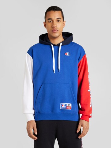 Champion Authentic Athletic Apparel Суичър в синьо: отпред