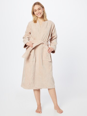 rosemunde Long Bathrobe in Pink: front