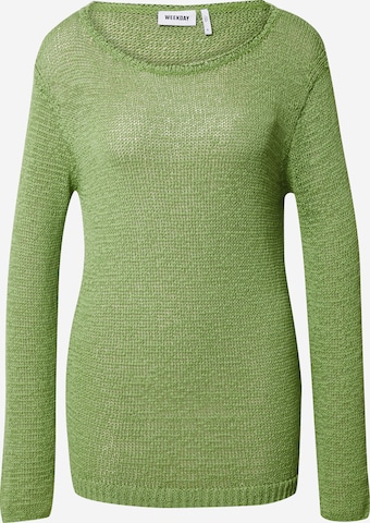 WEEKDAY Sweater 'Everyly' in Green: front