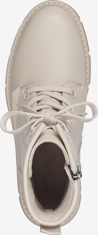 MARCO TOZZI Lace-Up Ankle Boots in Beige