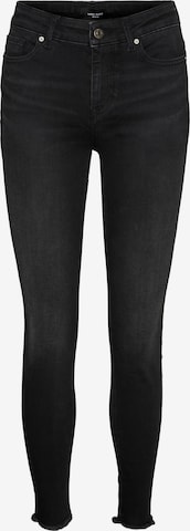 VERO MODA - Skinny Vaquero 'Peach' en negro: frente