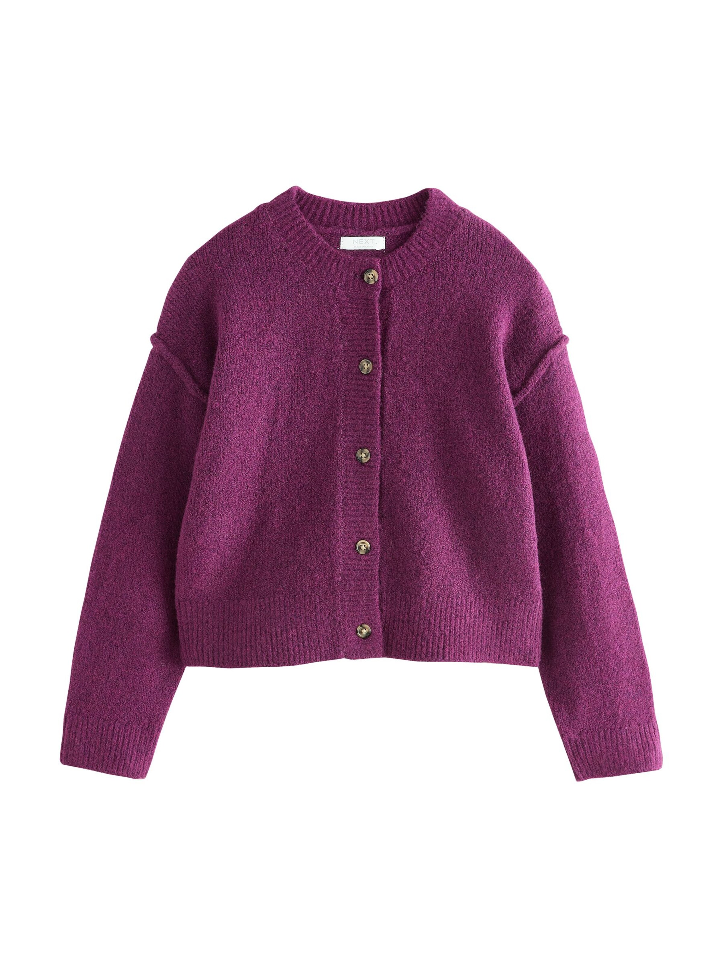 Next Knit cardigan in Purple: front