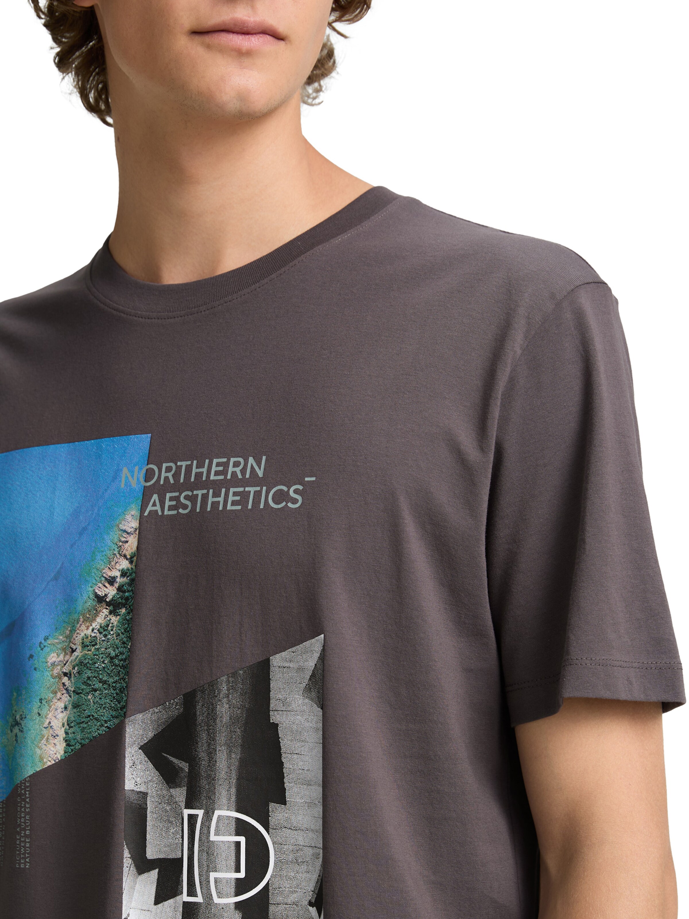 TOM TAILOR DENIM Shirt in Grey