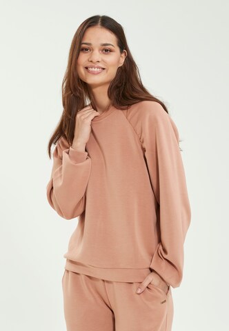 Athlecia Athletic Sweatshirt in Brown: front