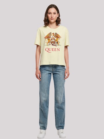 F4NT4STIC Shirt 'Queen Classic Crest' in Geel
