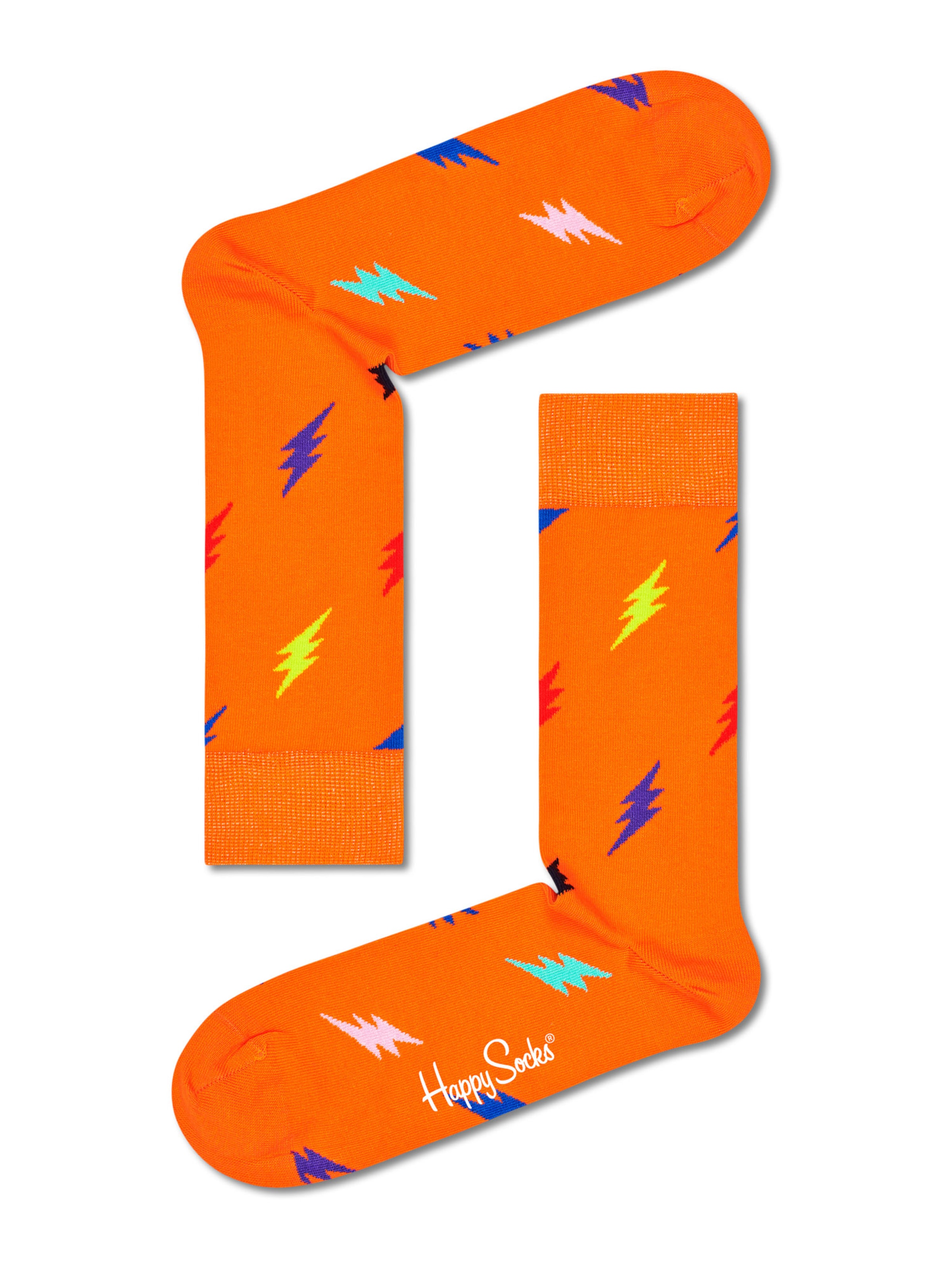 Nuovi arrivi Abbigliamento Happy Socks Calzino Lightning in Arancione Scuro 