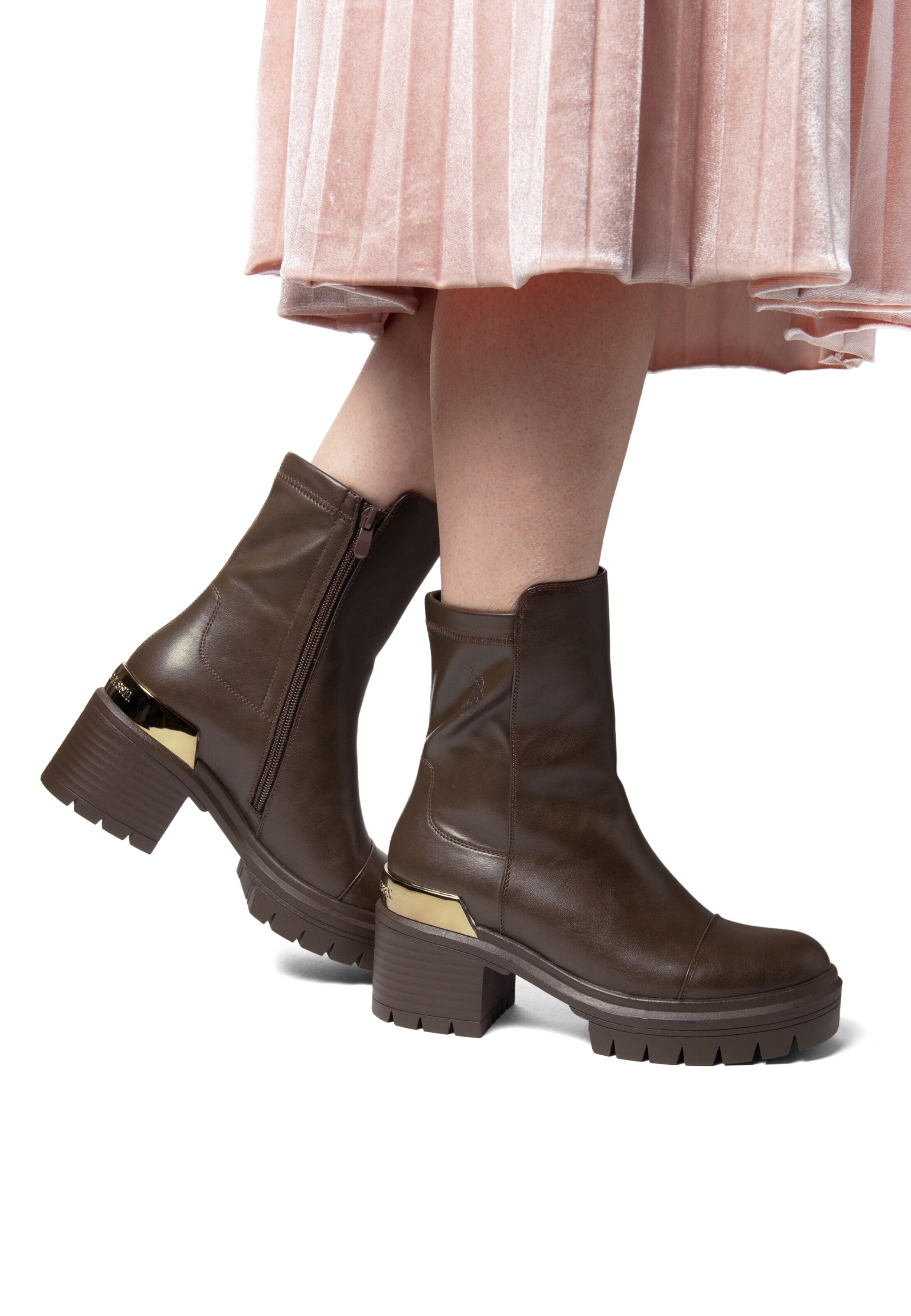 Boots 'HALEY005WDY1' di U.S. POLO ASSN. in marrone: frontale