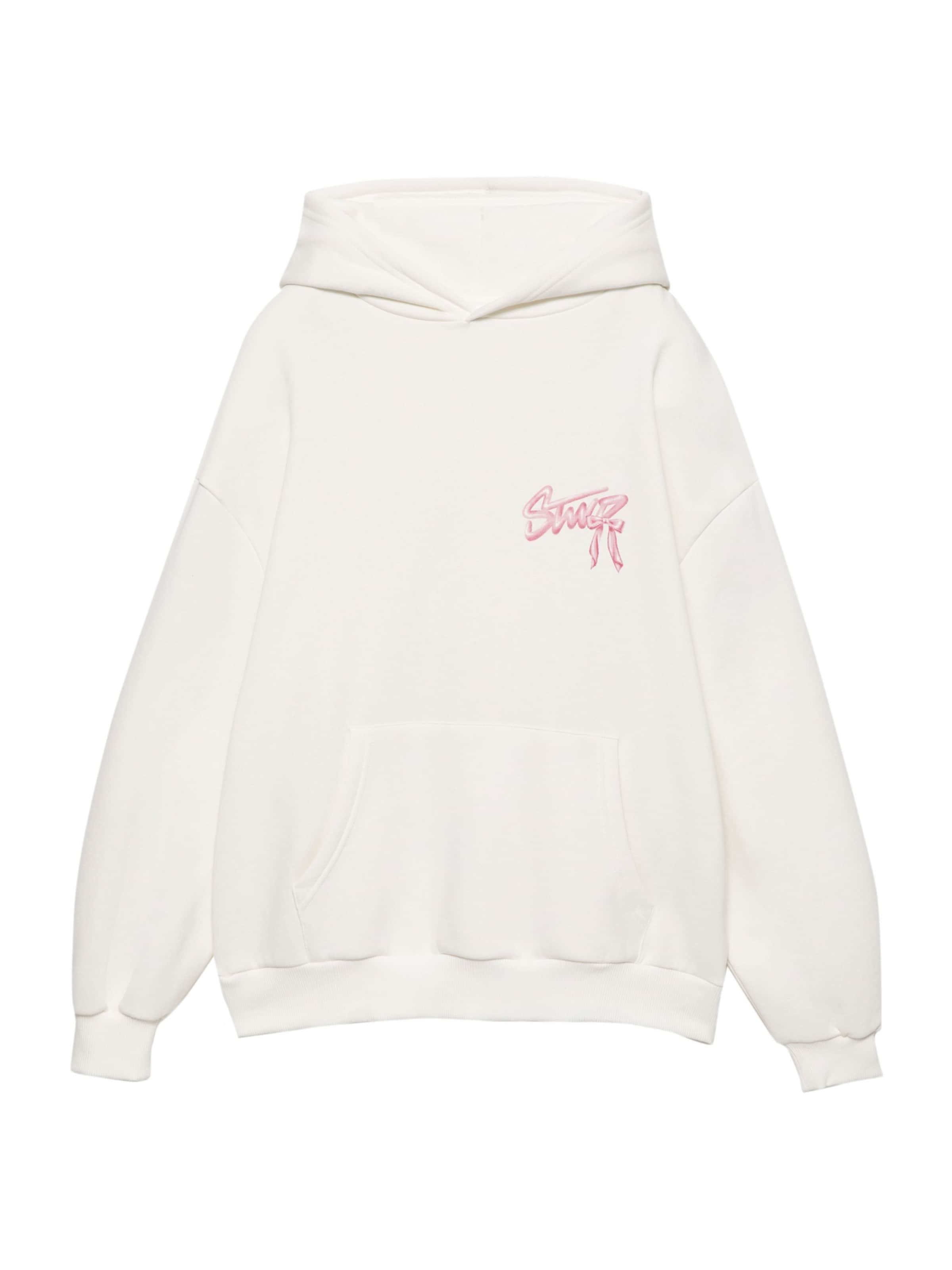 Bluză de molton de la Pull&Bear pe alb: față