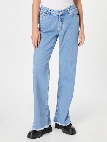 NA-KD Wide Leg Jeans in Blau: predná strana