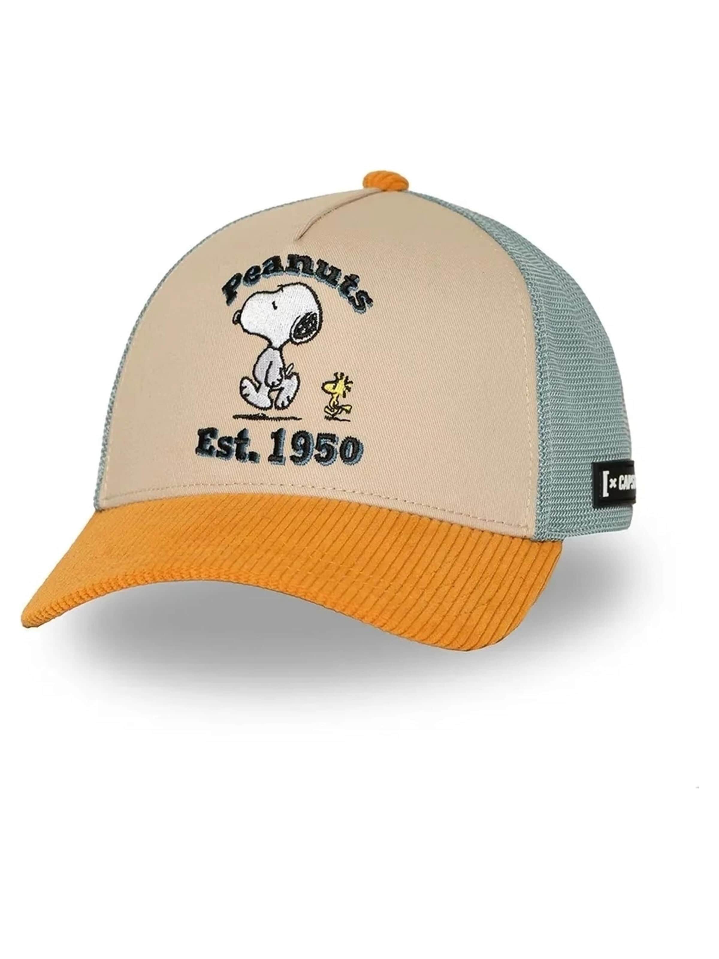 Capslab - Gorra 'Gorra capslab beige cord snoopy trucker cap' en beige