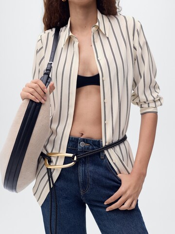 MANGO Bluse i beige: forside