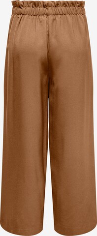 ONLY Wide leg Pleat-Front Pants 'LIZZO' in Brown