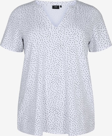 Zizzi Shirt 'EDORIT' in Wit: voorkant