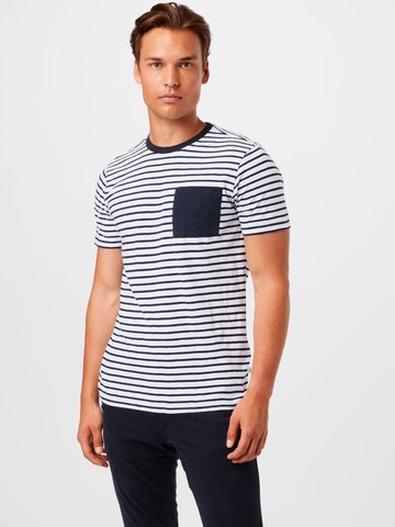 KnowledgeCotton Apparel Shirt 'ALDER' (GOTS) in Blau: Vorderseite