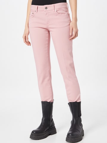 Coupe slim Jean Dondup en rose : devant