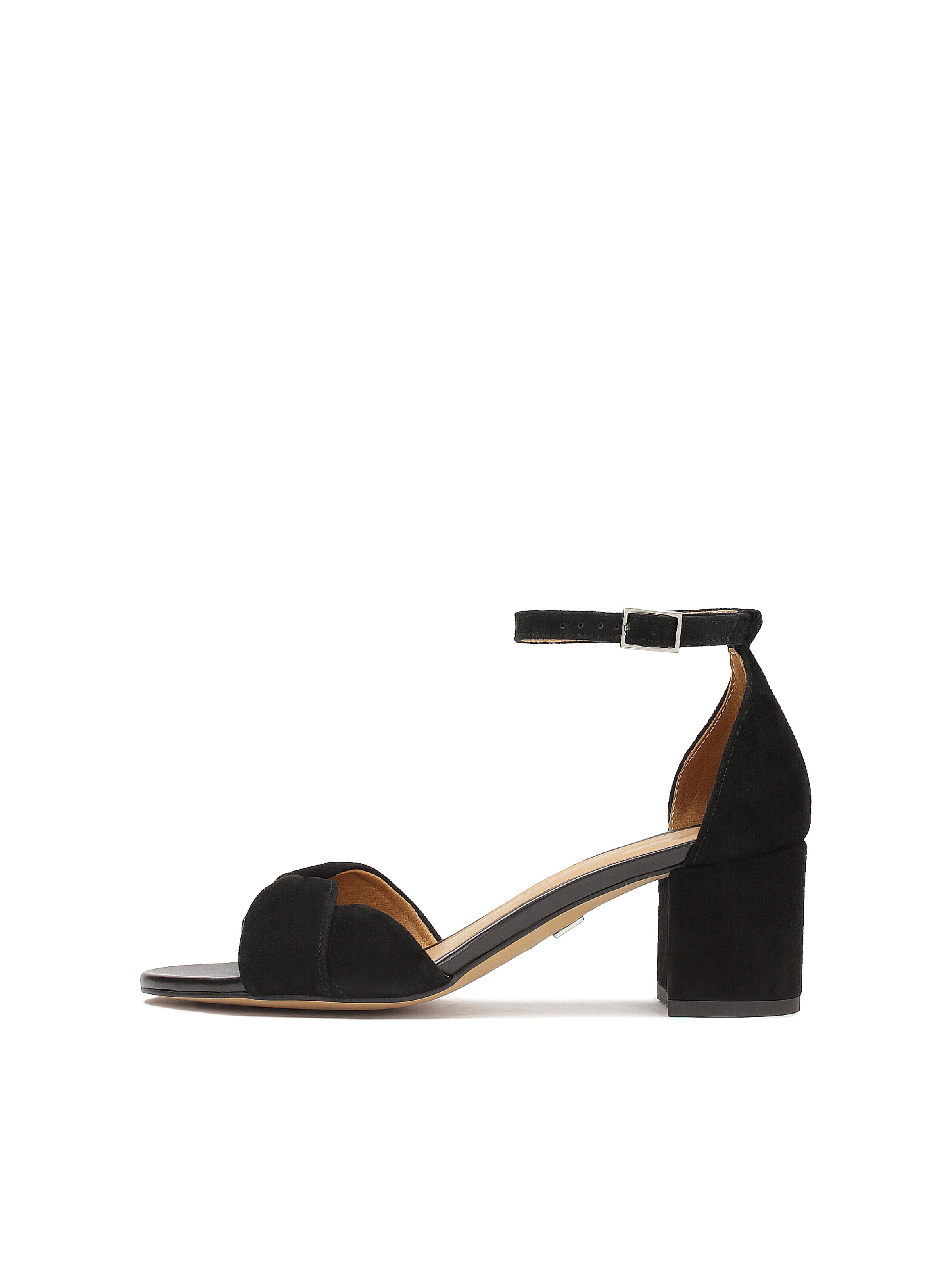 Kazar Strap Sandals in Black: front