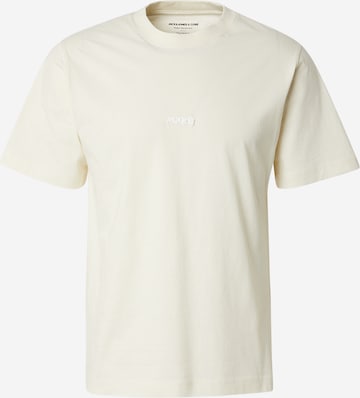 JACK & JONES Тениска 'JCOCLUB PHOTO' в жълто: отпред