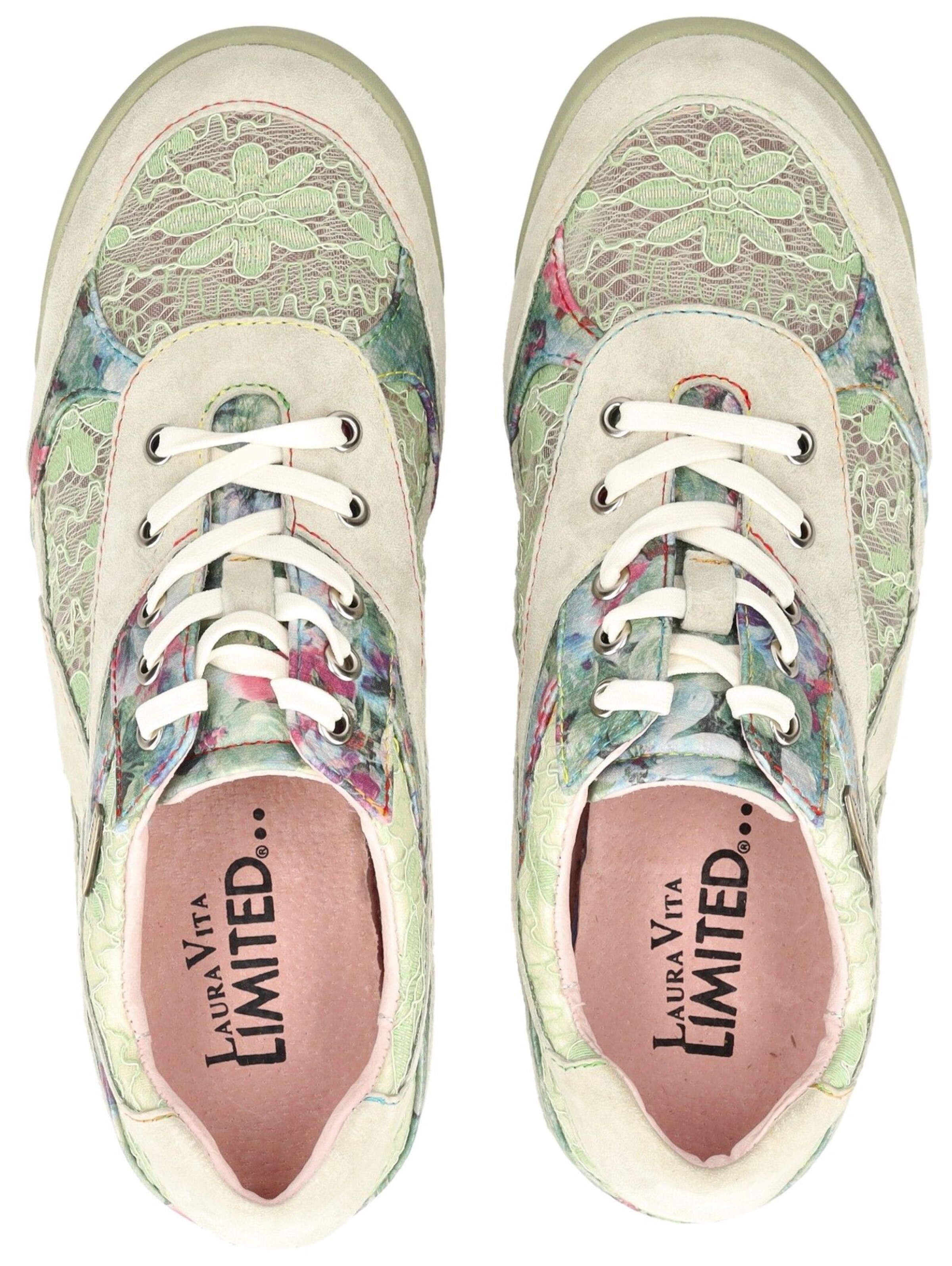 Laura Vita Platform trainers in Green