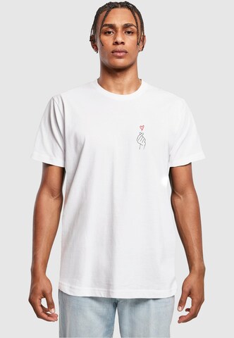 Merchcode Shirt 'K Heart' in White: front