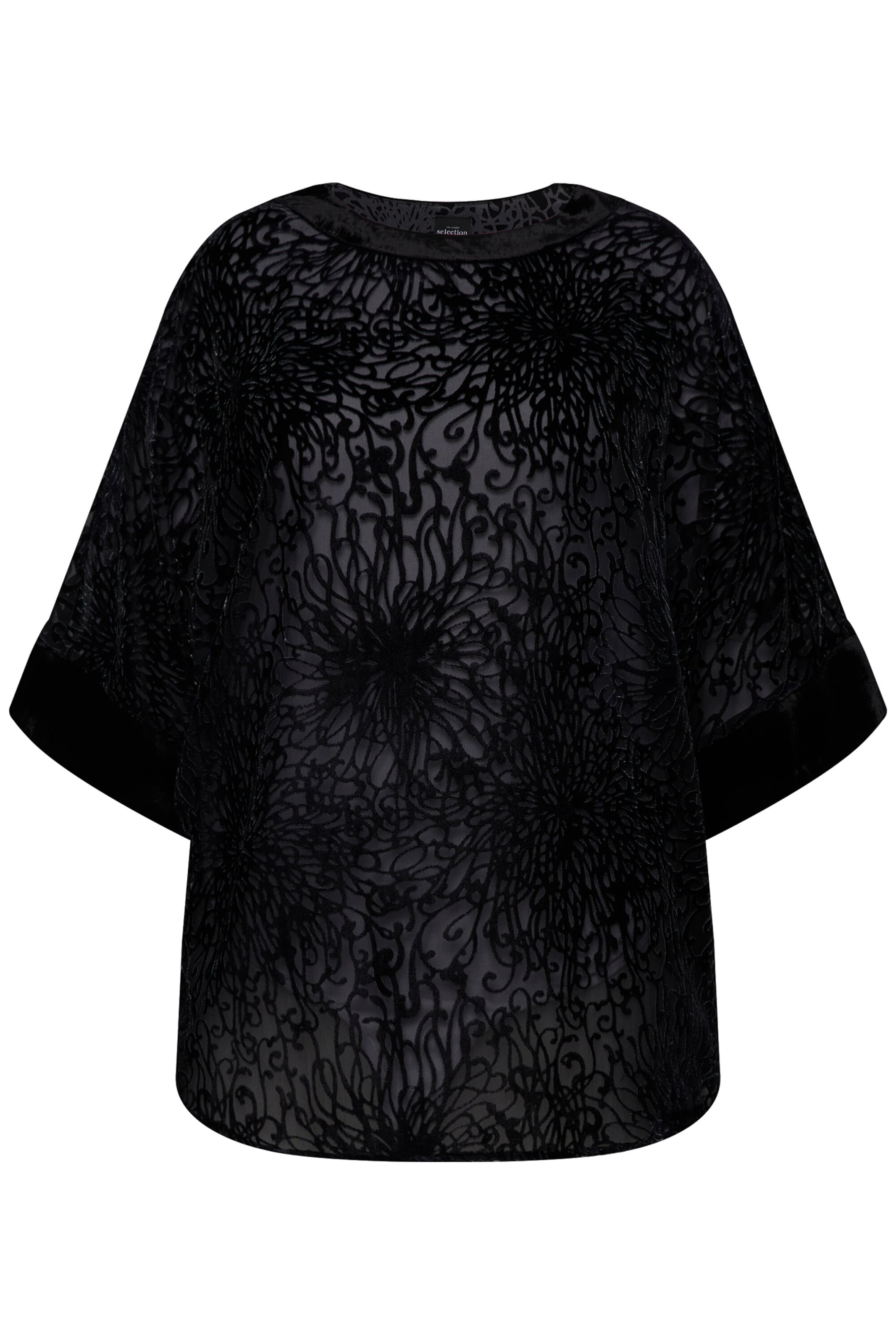 Ulla Popken Bluse in Schwarz: Vorderseite