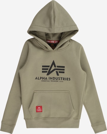 ALPHA INDUSTRIES Sweatshirt in Green: front