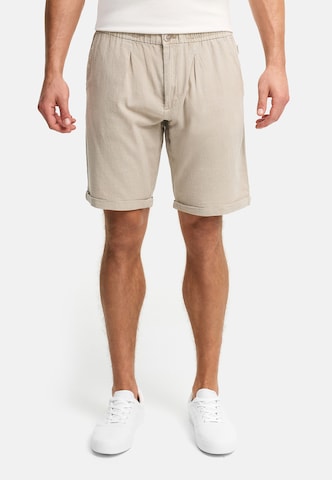 INDICODE JEANS Regular Chino trousers 'Tryto' in Beige: front