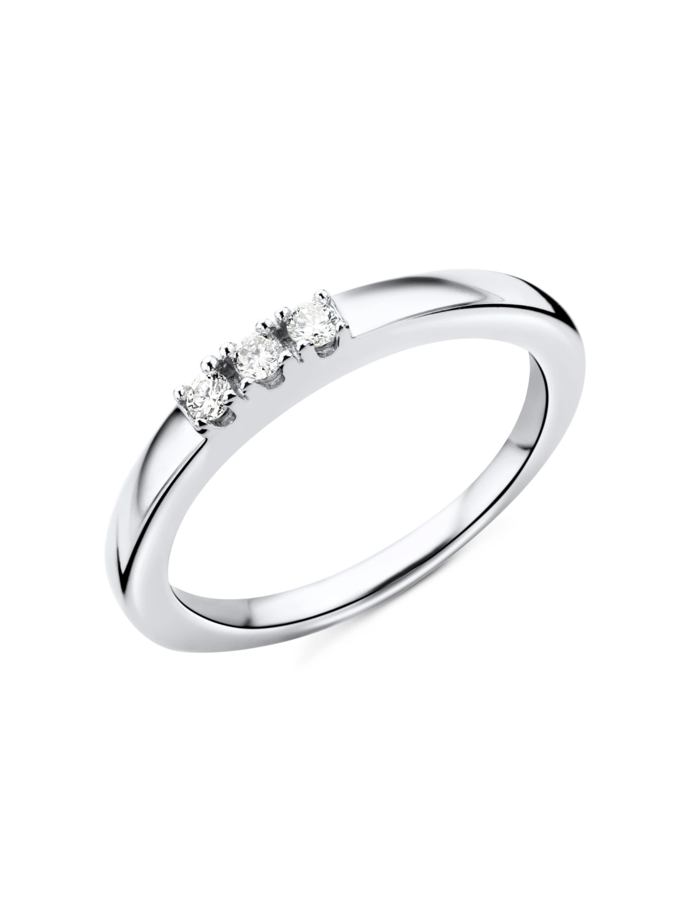 DIAMANT LETERNEL Ring 'Ring aus 375 Weißgold mit Diamant'‌‌‌‌‌‌‌‌‌‌ in Silber: Vorderseite