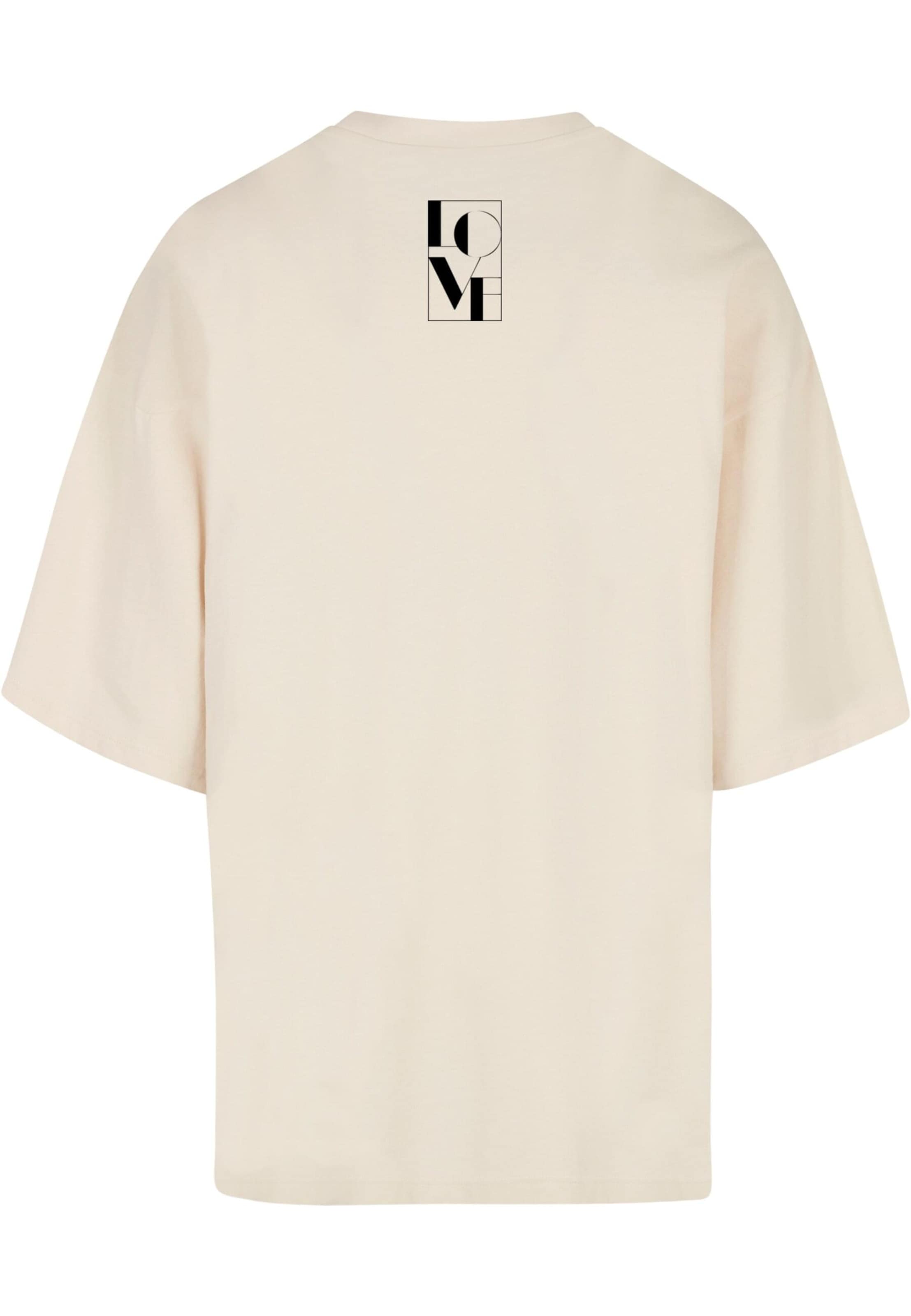 Maglietta 'Love' di Merchcode in beige