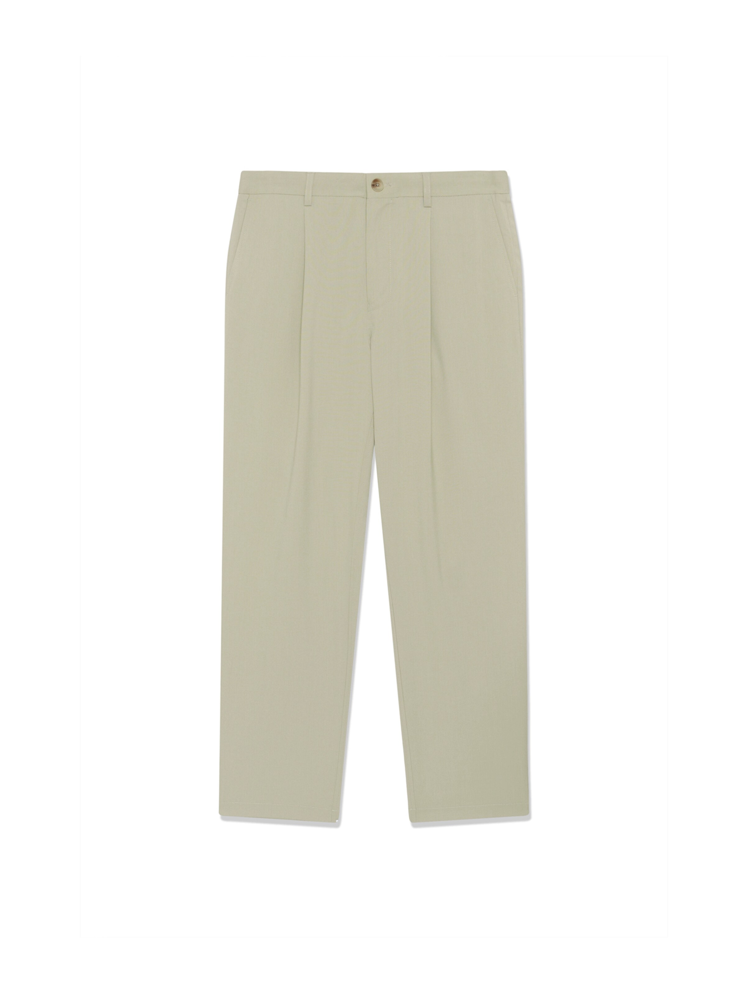 Matinique regular Bukser med lægfolder 'MAHart' i beige: forside