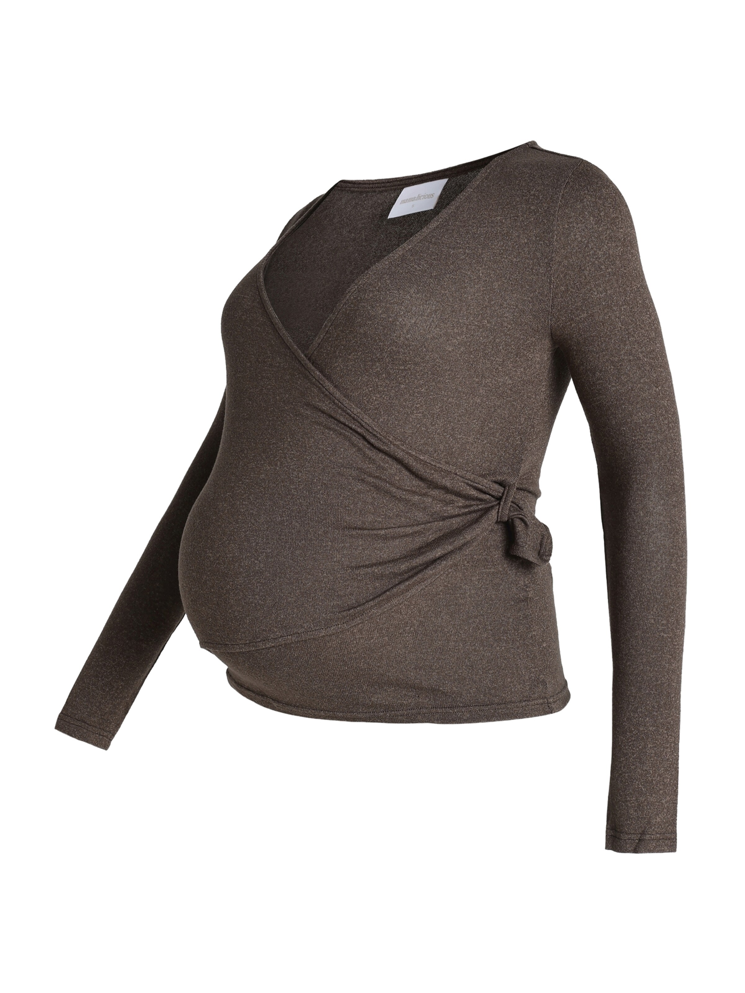 MAMALICIOUS T-shirt i brun: framsida