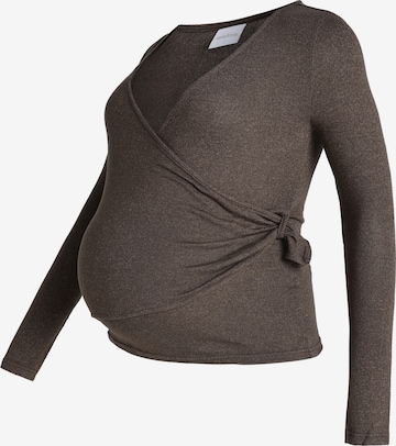 MAMALICIOUS T-shirt i brun: framsida