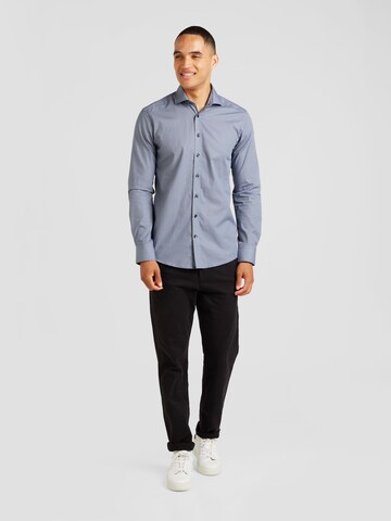 Bruun & Stengade Slim Fit Hemd 'Howard' in Blau