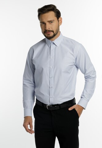 Coupe regular Chemise business DreiMaster Klassik en bleu : devant