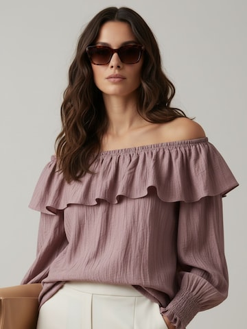 WEARABLE STORIES Bluse 'Noemie' i lilla: forside